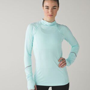 Lululemon Warm It Up Long Sleeve Heathered Aquamarine sz 6